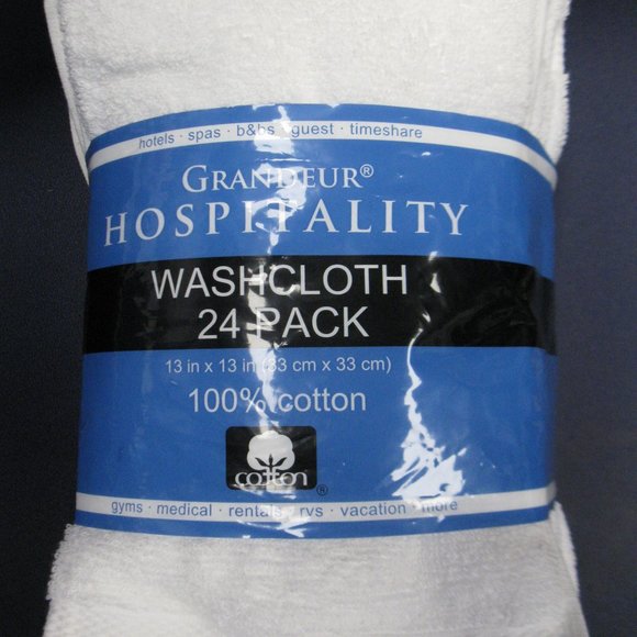 Grandeur Hospitality Bath Grandeur Hospitality Washcloth 24 Pack